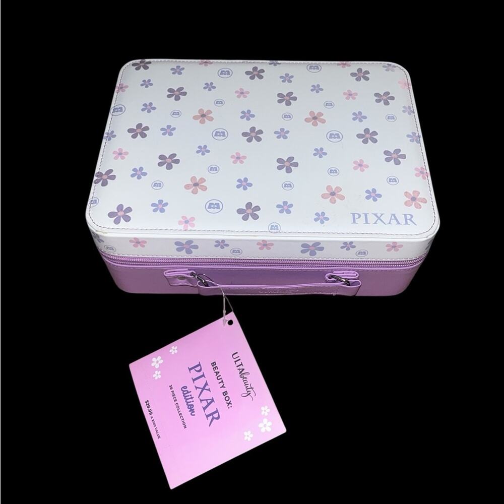 Ulta Beauty Pixar Floral Makeup Case - White, Pink, Purple